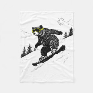 Snösköldpadda, Roliga vintersporter, skidbacke, Ku Fleecefilt