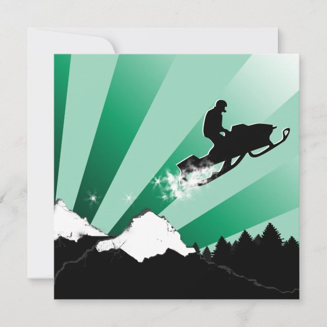 snöskoppling: Ptalopulverspår Inbjudningar (Framsida)