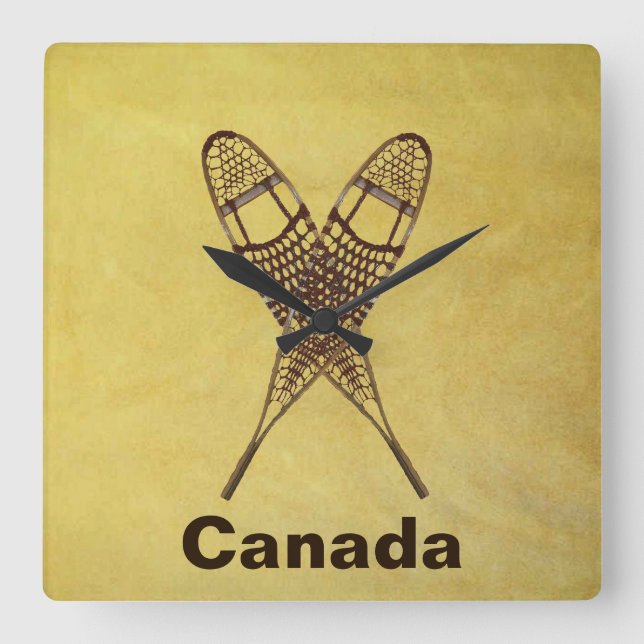 Snöskor Fyrkantig Klocka (Framsida)