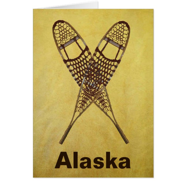 Snöskor Hälsningskort (Framsidan)