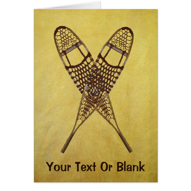 Snöskor Hälsningskort (Framsidan)