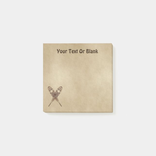 Snöskor på gammal Papper Post-it Block (Framsida)