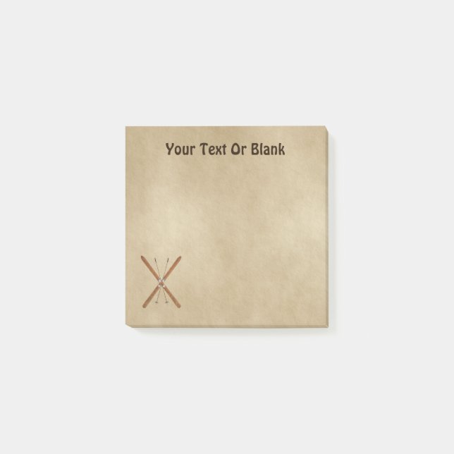 Snöskor på gammal Papper Post-it Block (Framsida)