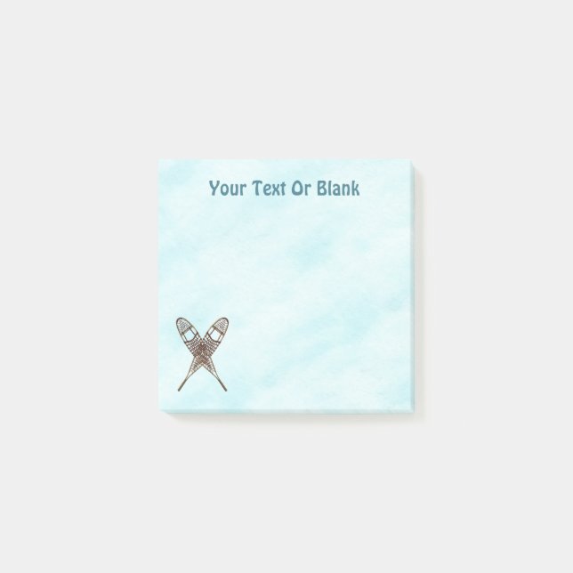 Snöskor på Snö Post-it Block (Framsida)