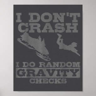Snöskoter Krockar Inte Slumpmässig Gravitationskon Poster