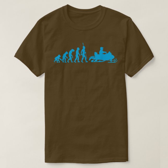 Snöskoter Motorcykel Evolution  T Shirt (Design framsida)