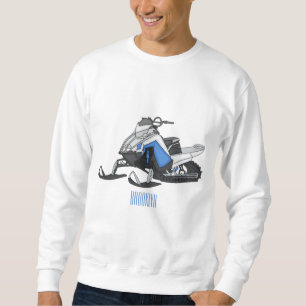 Snöskoter serieillustration lång ärmad tröja