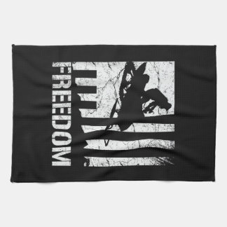 Snöskoter Snöskoterkörning Frihetsflagga Kökshandduk
