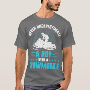 Snöskoteråkande pojke Snöskoter T Shirt