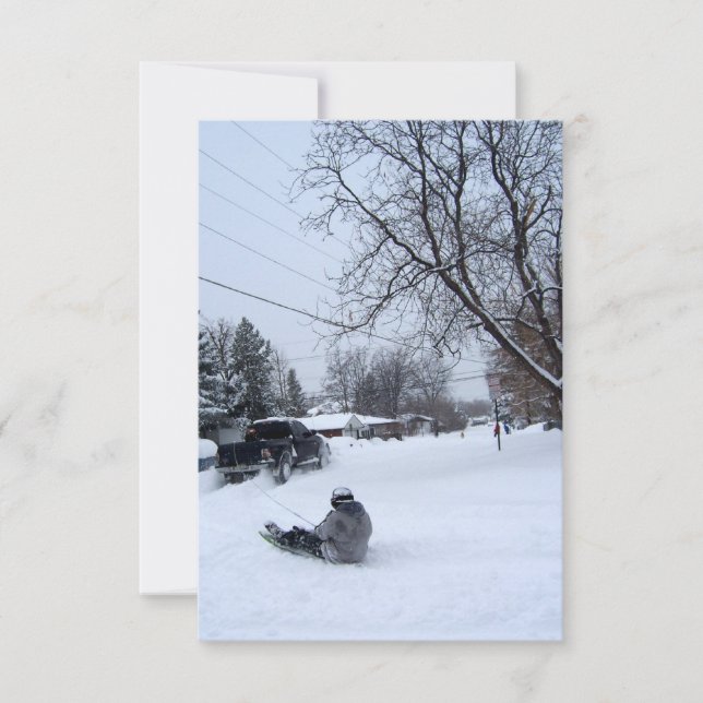 snöskotertur. Vinterkul. Inbjudningar (Framsida)