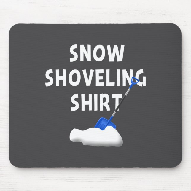Snöskottande Tröja Snöröjning Roligt Vinter Snö Musmatta (Framsidan)