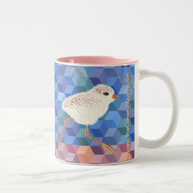 Snösnäppa unge Två-Tonad mugg (Höger)