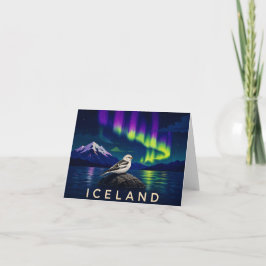 Snösparv Norrsken Island Tack Bil Kort