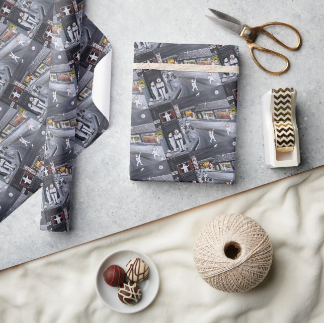 Snöstadsmålning av Alfred Fox Presentpapper (Hantverk)
