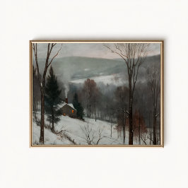 Snöstensgård i dalsänka Affisch