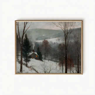 Snöstensgård i dalsänka Affisch