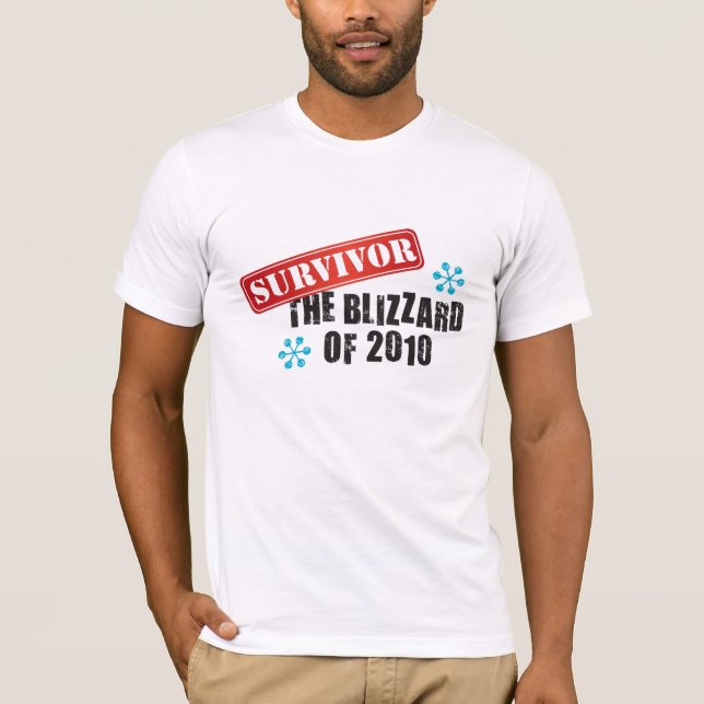 Snöstorm av överlevanden 2010 t shirt (Framsida)