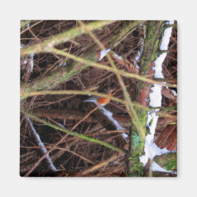 Snöstorm Bird CB Magnet (Framsidan)