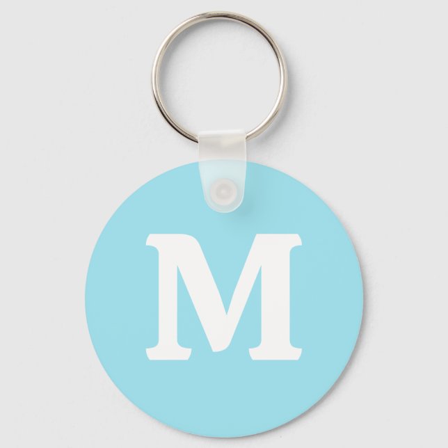 Snöstorm Blue Solid Färg Nyckelring (Framsida)