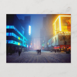 Snöstorm i Times Square Vykort