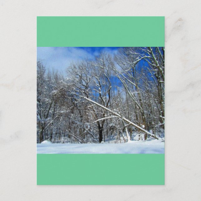 Snöstorm Träd olja Vykort (Framsida)