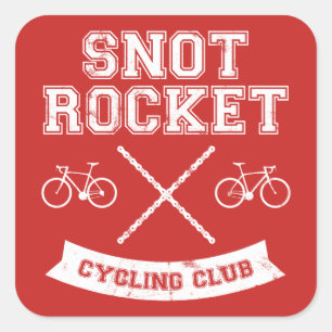 Snot Rocket Cycling Klubb Fyrkantigt Klistermärke