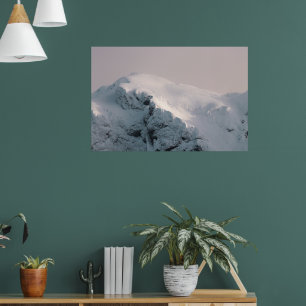 Snötäckt berg poster