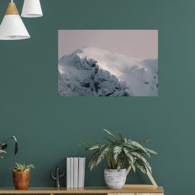 Snötäckt berg poster (Vardagsrum 1)