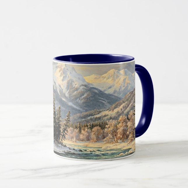 Snötäckt berglandskap mugg (Framsida höger)