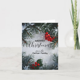 Snötäckt tall, järnbär, Foto:Ej fotorealistisk Helgkort