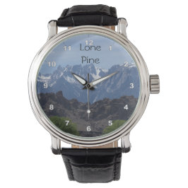 Snötäckta berg i Lone Pine Armbandsur