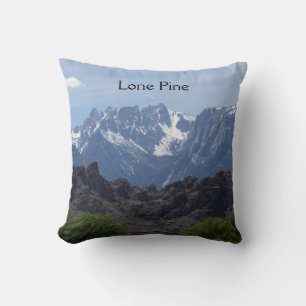 Snötäckta berg i Lone Pine Kudde