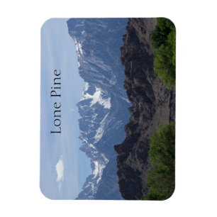 Snötäckta berg i Lone Pine Magnet