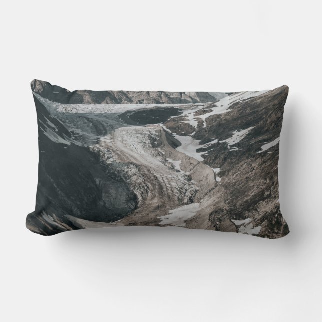 Snötäckta berg lumbarkudde (Framsida)