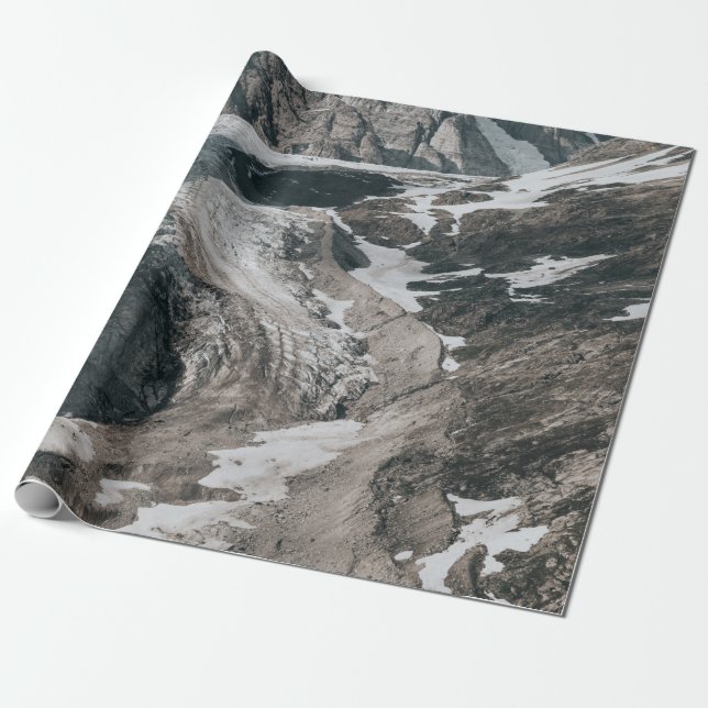 Snötäckta berg presentpapper (Utrullad)