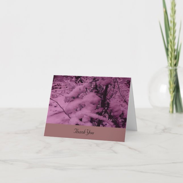 Snötäckta Grenar Tack Kort (Framsida)