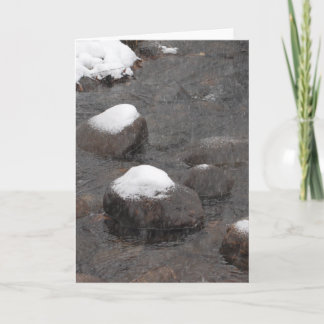 Snötäckta klippor helgkort