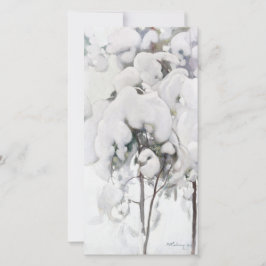 Snötäckta tallplantor (av Pekka Halonen) Kort