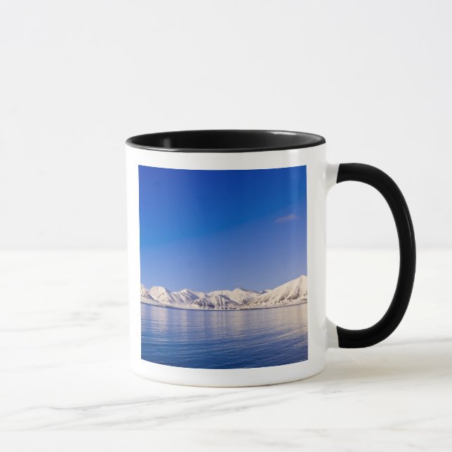 Snötäckta toppar Woodfjord Svalbard Mugg (Höger)