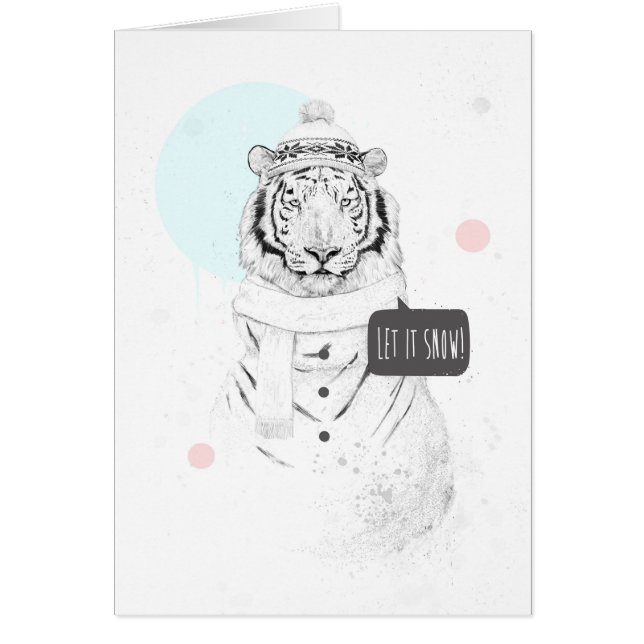 Snötiger Hälsningskort (Framsidan)