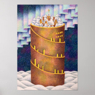 Snötorn under norrskenet. poster