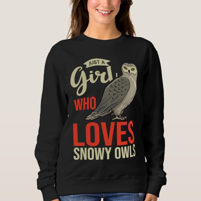 Snöuggla Fågel Djur T Shirt (Framsida)