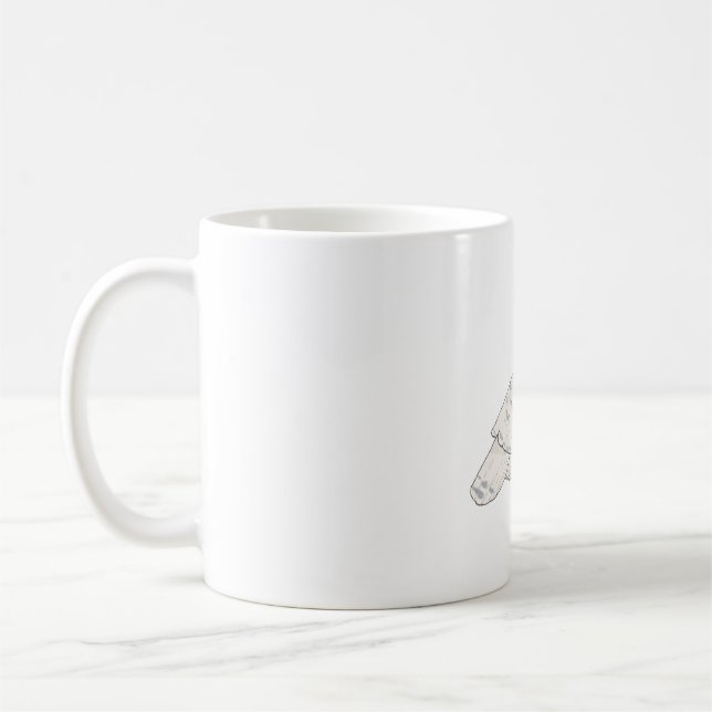 Snöuggla fågelart vilda djur konst kaffemugg (Vänster)