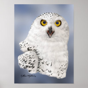 Snöuggla karikatyr poster