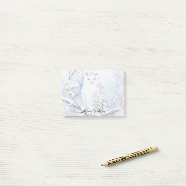 Snöuggla Post-it Block (On Desk)