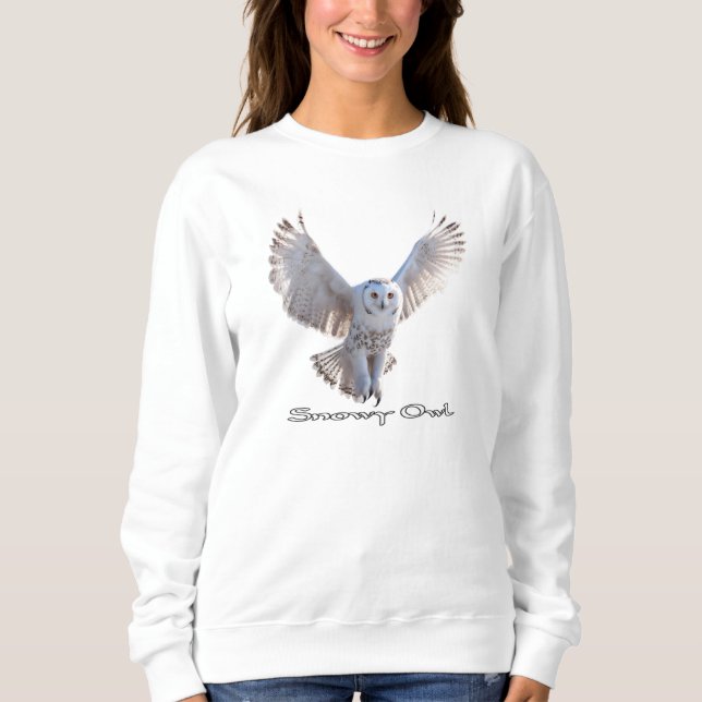 Snöuggla-sweatshirt T Shirt (Framsida)
