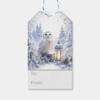 Snöuggla Vintermagi Presentetikett