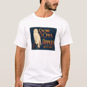 Snöugglan brännmärker äpplen t shirt