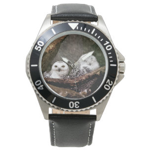Snöugglorpar Träland Vilda Djur Konst Armbandsur