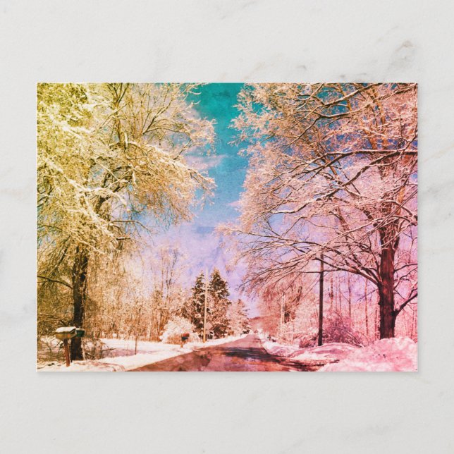 Snöväg Vermont 1 Vykort (Framsida)